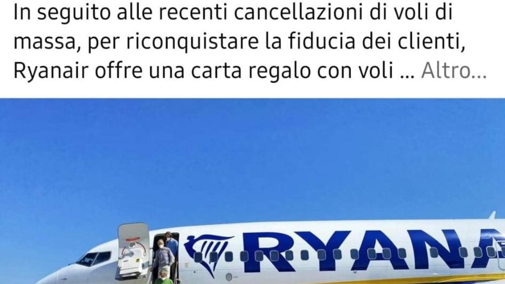 Penerbangan tak terbatas hanya dengan 2 euro.  Penipuan “Ryanair Italia” terjadi di Facebook